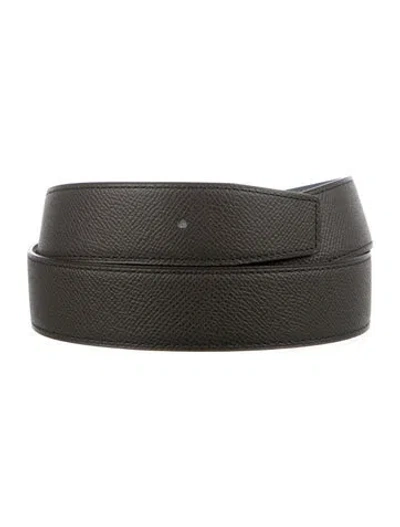 Pre-owned Hermes Reversible 32 Mm Belt Strap Belt Strap In Green