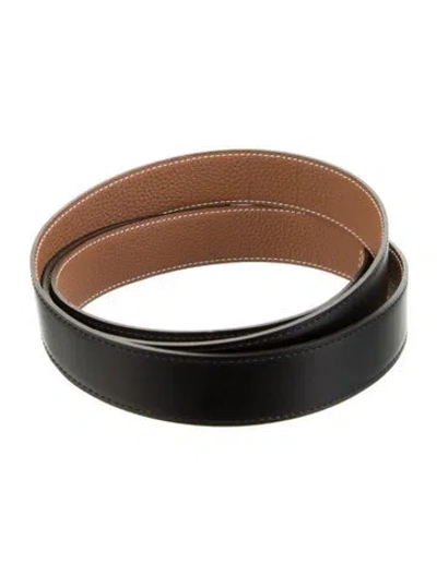 Pre-owned Hermes Reversible 32 Mm Belt Strap Belt Strap In Multi
