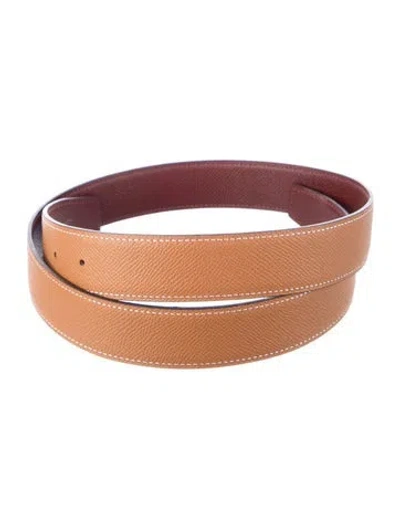 Pre-owned Hermes Reversible 32 Mm Belt Strap Belt Strap In Multi