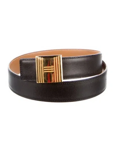 Pre-owned Hermes Reversible 32 Mm Cadena Belt Kit In Multi
