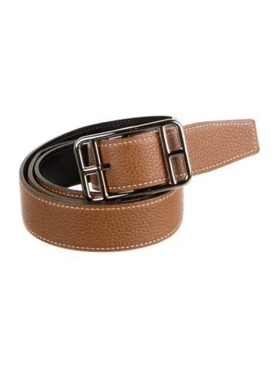 Pre-owned Hermes Reversible 32 Mm Cape Cod Belt Kit In Multi