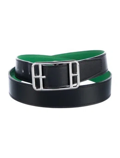 Pre-owned Hermes Reversible 32 Mm Cape Cod Belt In Multi