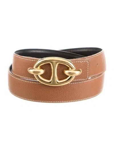 Pre-owned Hermes Reversible 32 Mm Chaîne D'ancre Belt Kit In Multi