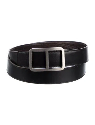 Pre-owned Hermes Reversible 32 Mm Domino Belt Kit In Multi
