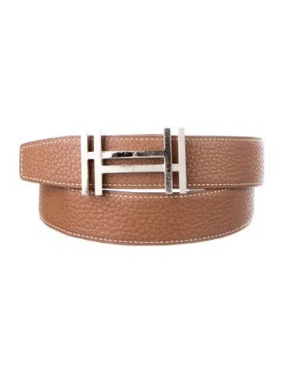 Pre-owned Hermes Reversible 32 Mm H Au Carré Belt Kit In Multi