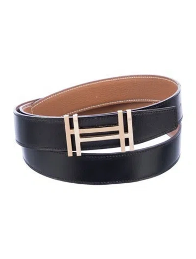 Pre-owned Hermes Reversible 32 Mm H Au Carré Belt Kit In Multi