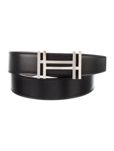 Pre-owned Hermes Reversible 32 Mm H Au Carré Belt Kit In Multi
