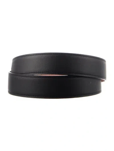 Pre-owned Hermes Reversible 32 Mm H Belt Kit In Black/orange