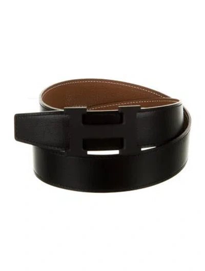 Pre-owned Hermes Reversible 32 Mm H Belt Kit In Multi