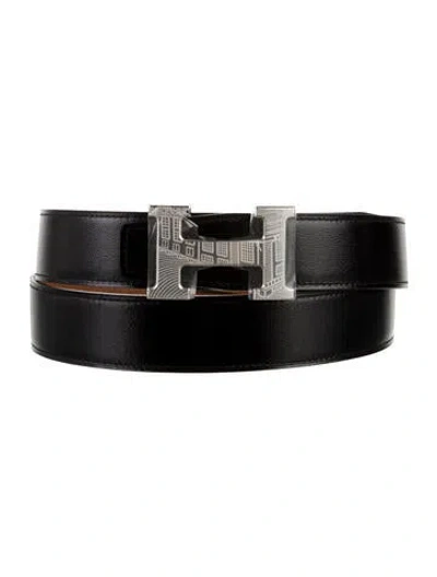 Pre-owned Hermes Reversible 32 Mm H Belt Kit In Multi
