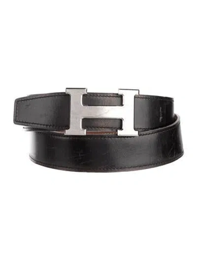 Pre-owned Hermes Reversible 32 Mm H Belt Kit In Multi