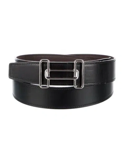 Pre-owned Hermes Reversible 32 Mm H Belt Kit In Multi