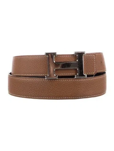 Pre-owned Hermes Reversible 32 Mm H Belt Kit In Multi