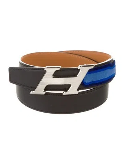 Pre-owned Hermes Reversible 32 Mm H Belt Kit In Multi