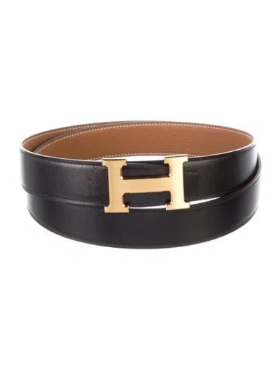 Pre-owned Hermes Reversible 32 Mm H Belt Kit In Multi