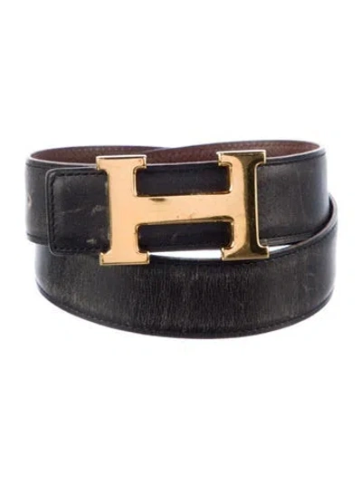 Pre-owned Hermes Reversible 32 Mm H Belt Kit In Multi