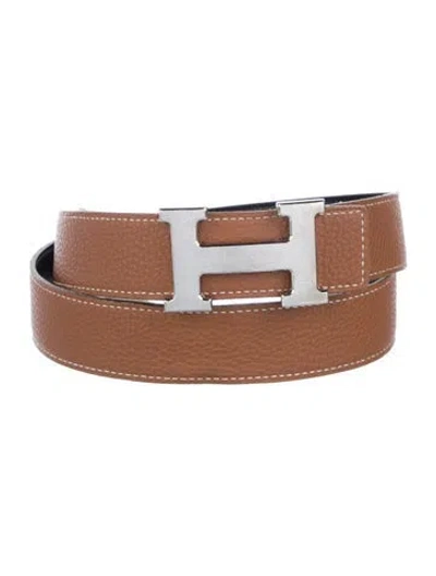 Pre-owned Hermes Reversible 32 Mm H Belt Kit In Multi