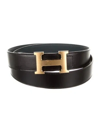 Pre-owned Hermes Reversible 32 Mm H Belt Kit In Multi