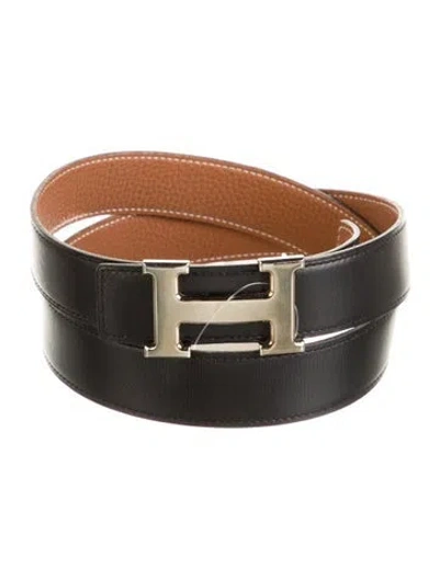 Pre-owned Hermes Reversible 32 Mm H Belt Kit In Multi
