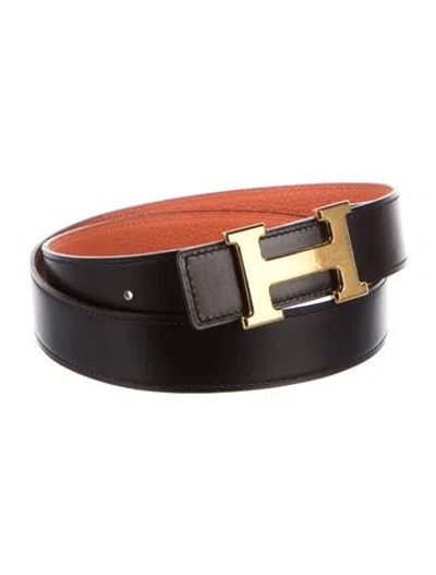 Pre-owned Hermes Reversible 32 Mm H Belt Kit In Multi