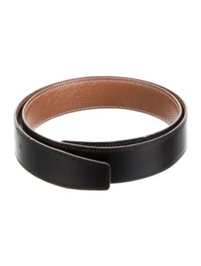 Pre-owned Hermes Reversible 32 Mm H Belt Kit In Multi