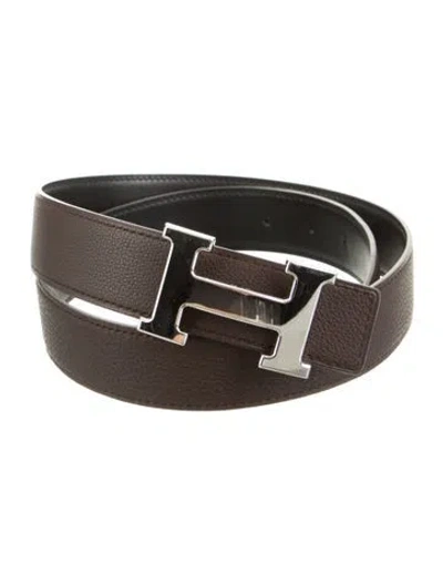 Pre-owned Hermes Reversible 32 Mm H Belt Kit In Multi