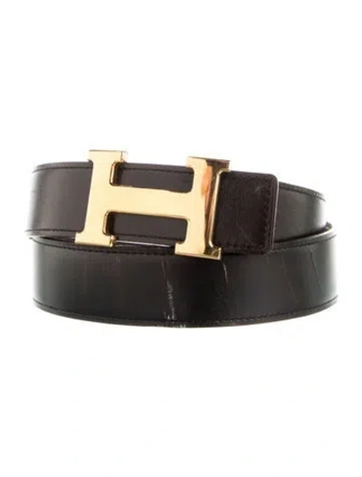 Pre-owned Hermes Reversible 32 Mm H Belt Kit In Multi