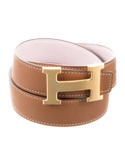 Pre-owned Hermes Reversible 32 Mm H Belt Kit In Multi