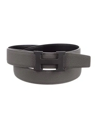 Pre-owned Hermes Reversible 32 Mm H Belt Kit In Multi