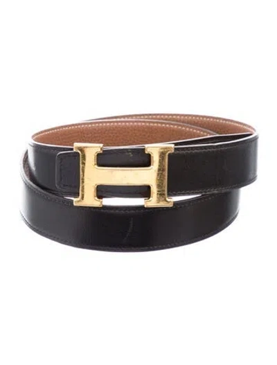 Pre-owned Hermes Reversible 32 Mm H Belt Kit In Multi
