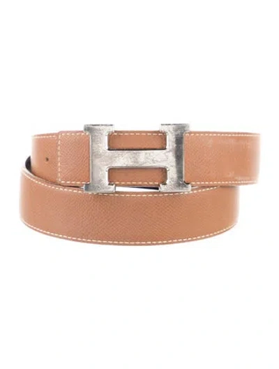 Pre-owned Hermes Reversible 32 Mm H Belt Kit In Multi