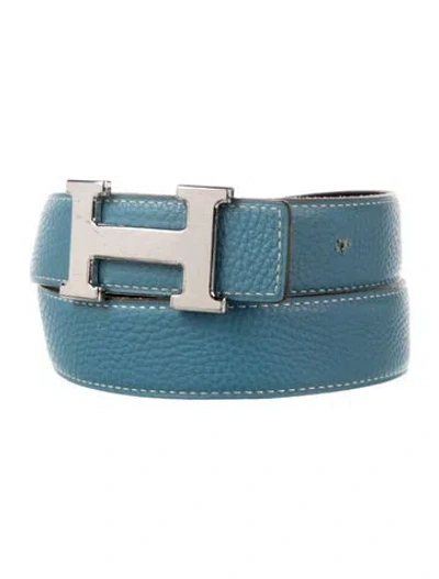 Pre-owned Hermes Reversible 32 Mm H Belt Kit In Multi