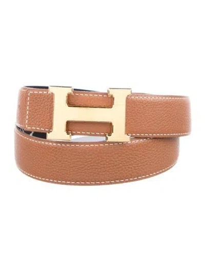 Pre-owned Hermes Reversible 32 Mm H Belt Kit In Multi
