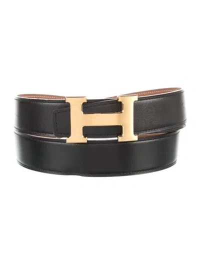 Pre-owned Hermes Reversible 32 Mm H Belt Kit In Multi