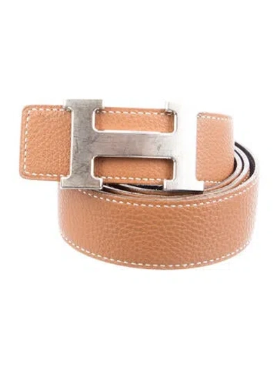 Pre-owned Hermes Reversible 32 Mm H Belt Kit In Multi