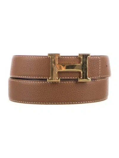 Pre-owned Hermes Reversible 32 Mm H Belt Kit In Multi