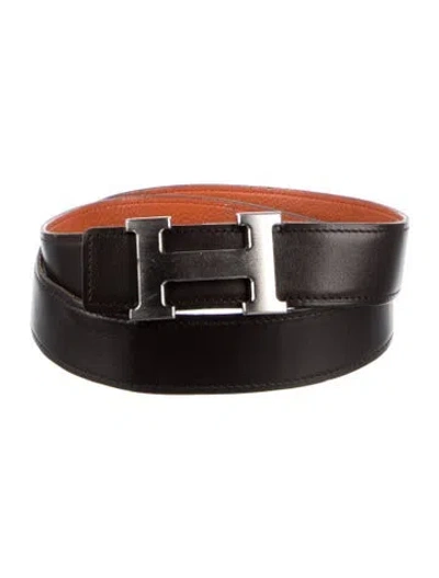 Pre-owned Hermes Reversible 32 Mm H Belt Kit In Multi