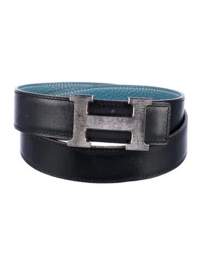 Pre-owned Hermes Reversible 32 Mm H Belt Kit In Multi
