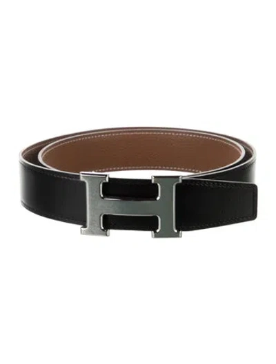 Pre-owned Hermes Reversible 32 Mm H Belt Kit In Multi