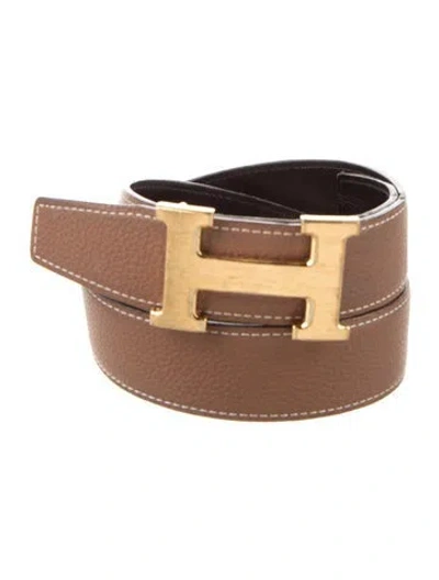 Pre-owned Hermes Reversible 32 Mm H Belt Kit In Multi