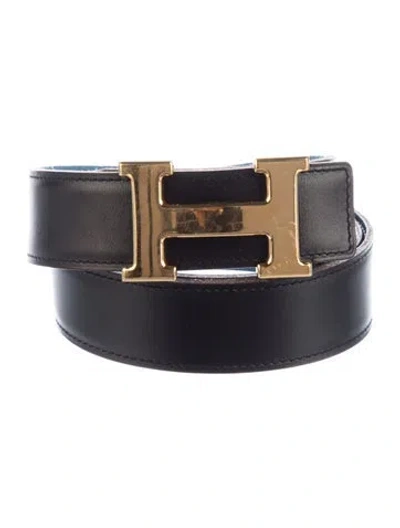 Pre-owned Hermes Reversible 32 Mm H Belt Kit In Multi