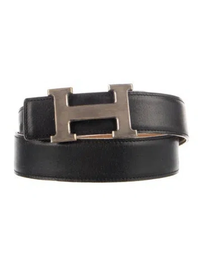 Pre-owned Hermes Reversible 32 Mm H Belt Kit In Multi