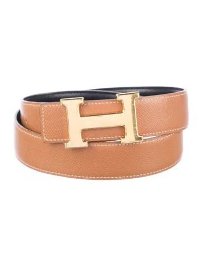 Pre-owned Hermes Reversible 32 Mm H Belt Kit In Multi