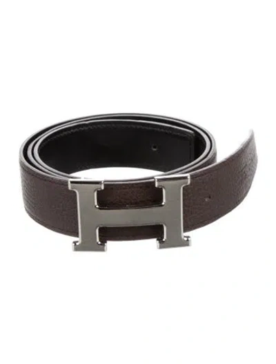 Pre-owned Hermes Reversible 32 Mm H Belt Kit In Multi