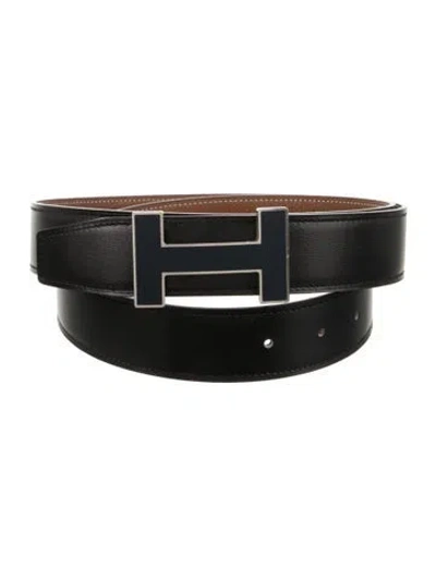Pre-owned Hermes Reversible 32 Mm H Belt Kit In Multi