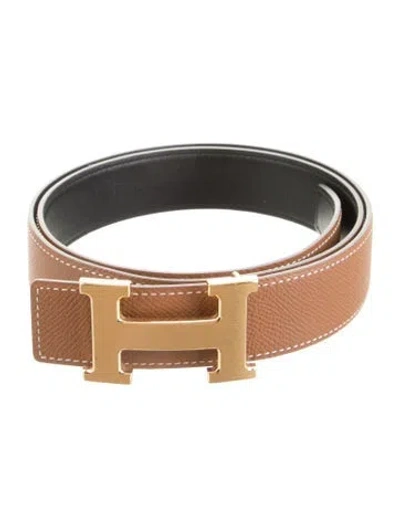 Pre-owned Hermes Reversible 32 Mm H Belt Kit In Multi