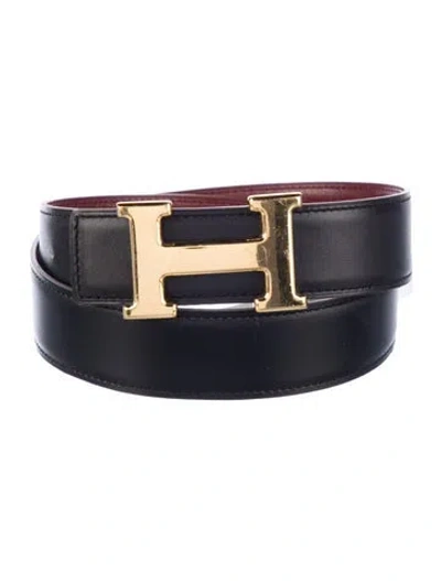 Pre-owned Hermes Reversible 32 Mm H Belt Kit In Multi
