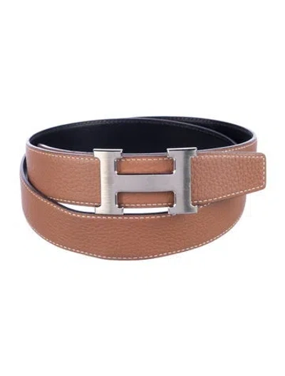 Pre-owned Hermes Reversible 32 Mm H Belt Kit In Multi