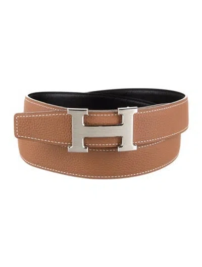 Pre-owned Hermes Reversible 32 Mm H Belt Kit In Multi