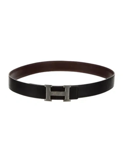 Pre-owned Hermes Reversible 32 Mm H Belt Kit In Multi